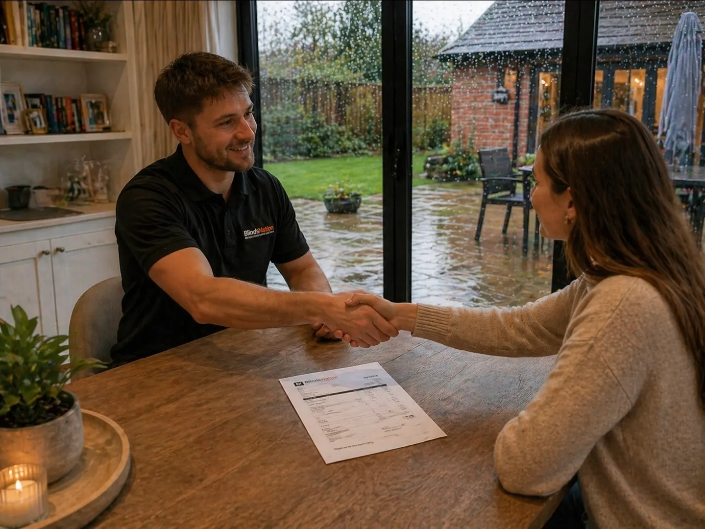 Blinds being measured and fitted – Quinton Blinds