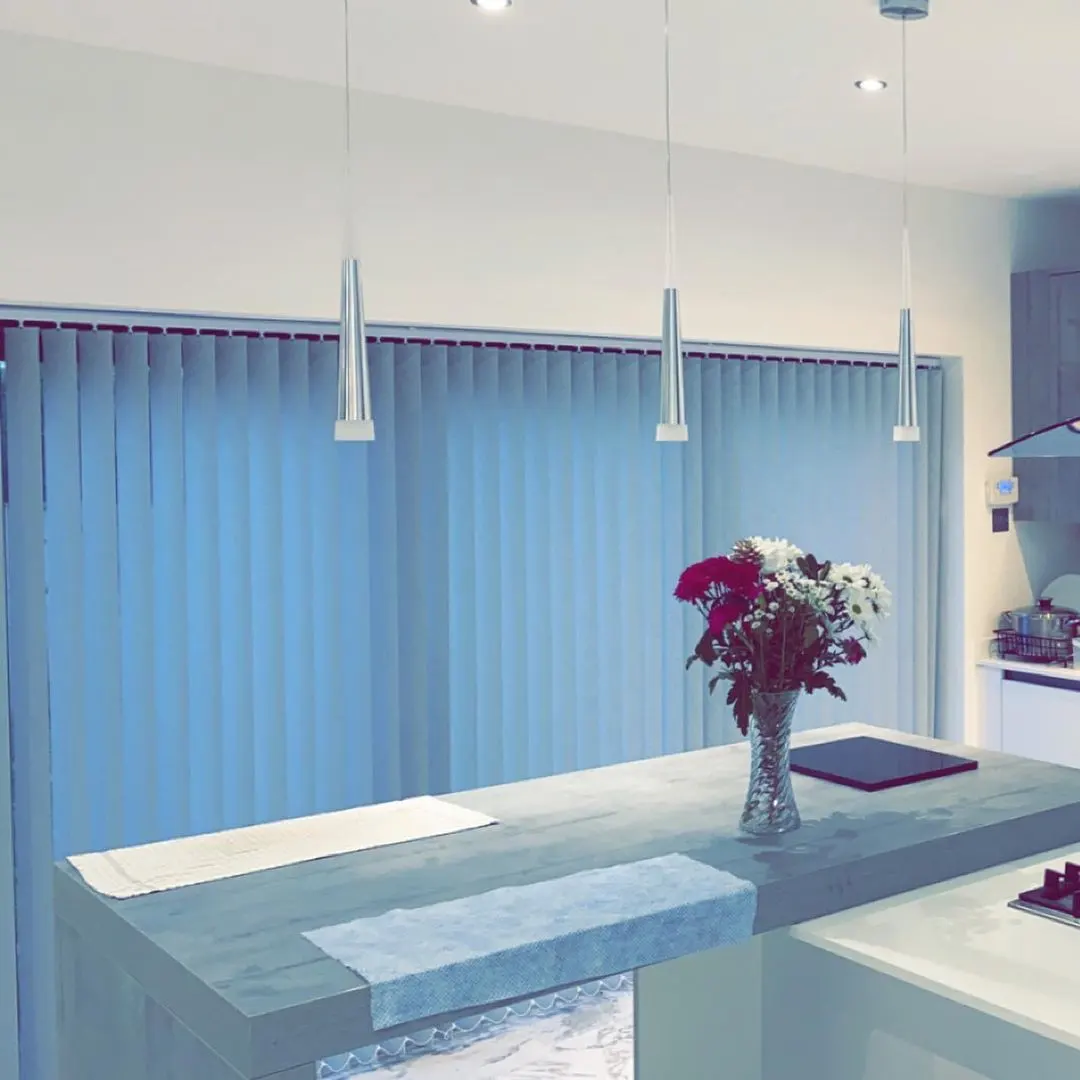 Vertical blinds on a wide window – Quinton Blinds